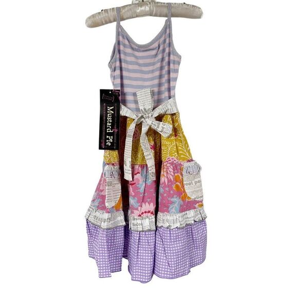 Girls NWT Mustard Pie Magnolia Pie Ruffled Tiered Dress Size 4 - Picture 4 of 8